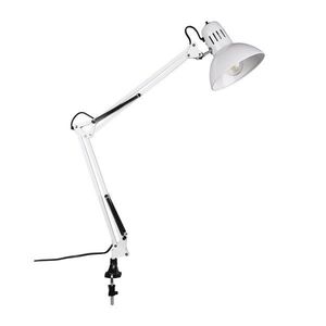 Biela stolová lampa s ohýbateľnou konštrukciou/s klipom (výška 73, 5 cm) Tajo – Trio vyobraziť