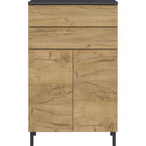 Tmavosivá kúpeľňová skrinka v dekore duba 60x97 cm Salinas – Germania vyobraziť