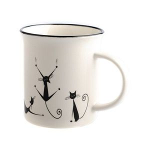 Porcelánový hrnček Dakls Cats Nero, 310 ml vyobraziť