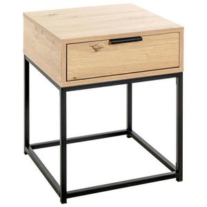 NOČNÝ STOLÍK, čierna, farba duba, 40/50/40 cm vyobraziť