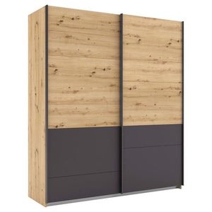 Rauch Möbel ŠAT. SKRIŇA S POSUV. DVERAMI, sivá, dub artisan, 181/210/62 cm vyobraziť
