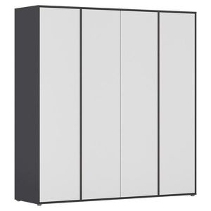 Rauch Möbel SKRIŇA S OTOČNÝMI DVERAMI, sivá, biela, 187/194/53 cm vyobraziť