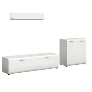 Livetastic OBÝVACIA STENA biela, biela s vysokým leskom vyobraziť