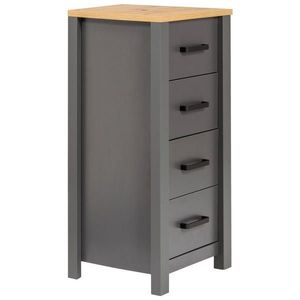 home24 STREDNE VYSOKÁ SKRINKA, antracitová, dub artisan, 42/94/40 cm vyobraziť