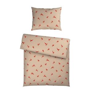 Esposa POSTEĽNÁ BIELIZEŇ, satén, červená, béžová, 140/200 cm vyobraziť