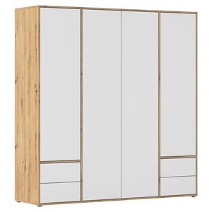 Rauch Möbel SKRIŇA S OTOČNÝMI DVERAMI, biela, dub artisan, 187/194/53 cm vyobraziť