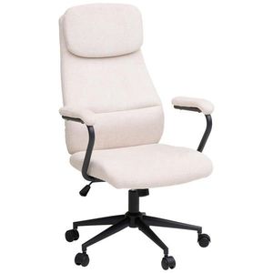 MID.YOU OTOČNÁ STOLIČKA, tkaná textília, krémová, čierna vyobraziť