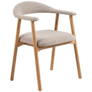 P & B STOLIČKA S PODRÚČKAMI, buklé, sivobéžová vyobraziť