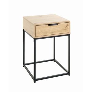 NOČNÝ STOLÍK, čierna, farba duba, 40/60/40 cm vyobraziť