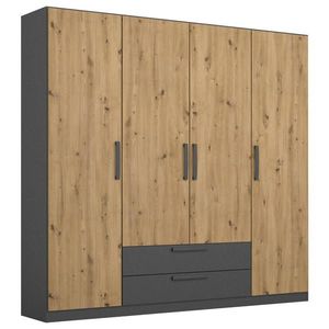 Rauch Möbel SKRIŇA S OTOČNÝMI DVERAMI, sivá, dub artisan, 181/197/54 cm vyobraziť