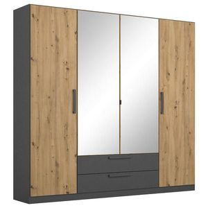 Rauch Möbel SKRIŇA S OTOČNÝMI DVERAMI, sivá, dub artisan, 181/197/54 cm vyobraziť