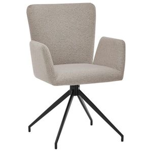 SetOne by Musterring STOLIČKA S PODRÚČKAMI, oceľ, buklé, čierna, béžová vyobraziť