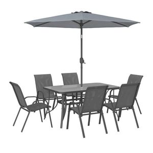 Ambia Garden SÚPRAVA ZÁHRADNÉHO NÁBYTKU 8-dielne, kov, sklo, textil vyobraziť