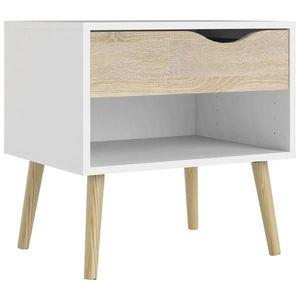 MID.YOU NOČNÝ STOLÍK, biela, farba duba, 50, 2/49, 7/39, 1 cm vyobraziť