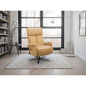 Sit & More RELAXAČNÉ KRESLO, koža, kari žltá vyobraziť