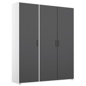 Rauch Möbel SKRIŇA S OTOČNÝMI DVERAMI, sivá, biela, 140/194/53 cm vyobraziť