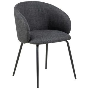 Jedálenská stolička s podrúčkami Tmavosivá vyobraziť