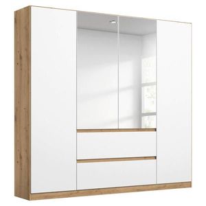 Rauch Möbel SKRIŇA S OTOČNÝMI DVERAMI, strieborná, biela, dub artisan, 181/197/54 cm vyobraziť