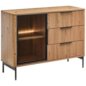 MID.YOU ŠIROKÁ KOMODA, čierna, dub artisan, 114/82/40 cm vyobraziť