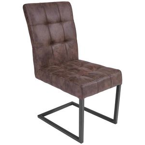 Carryhome STOLIČKA S PRUŽNÝM PODNOŽÍM, vzhľad kože, hnedá vyobraziť