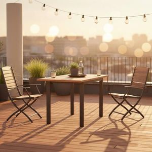 Gardenson STÔL NA BALKÓN, drevo, kov, 65-130/75/65 cm vyobraziť