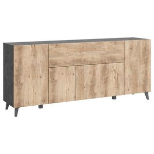 P & B ŠIROKÁ KOMODA, antracitová, farba duba košíčkatého, 180/76/37, 5 cm vyobraziť