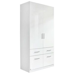 Carryhome SKRIŇA S OTOČNÝMI DVERAMI, biela, biela s vysokým leskom, 91/197/54 cm vyobraziť