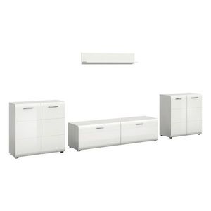 Livetastic OBÝVACIA STENA biela, biela s vysokým leskom vyobraziť