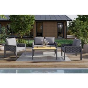Ambia Garden TERASOVÁ SEDACIA SÚPRAVA 4-dielne, kov, plast, textil vyobraziť