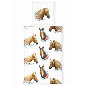 Herding DETSKÉ OBLIEČKY S KONÍKMI, renforcé, hnedá, viacfarebná, biela, 135/200 cm vyobraziť