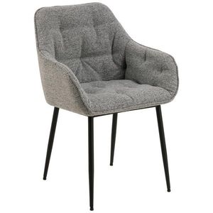 MID.YOU STOLIČKA S PODRÚČKAMI, buklé, sivá vyobraziť