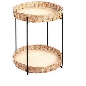 PRÍRUČNÝ STOLÍK, vŕba, prírodná farba, čierna vyobraziť