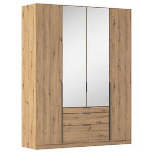 Rauch Möbel SKRIŇA S OTOČNÝMI DVERAMI, strieborná, tmavosivá, dub artisan, 181/229/54 cm vyobraziť