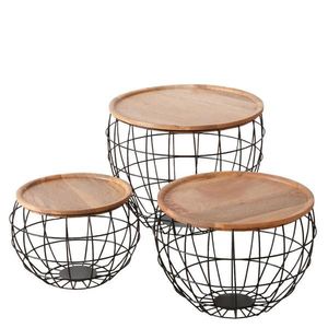 PRÍRUČNÝ STOLÍK, mangové drevo, čierna vyobraziť