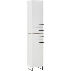home24 VYSOKÁ SKRINKA, biela, biela, farba duba, 35/194/33 cm vyobraziť