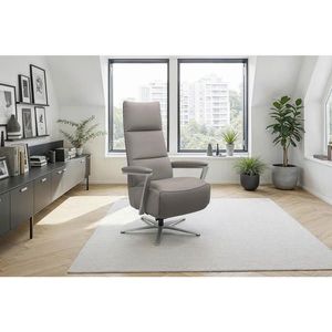 Sit & More RELAXAČNÉ KRESLO, koža, sivá vyobraziť