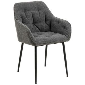 MID.YOU STOLIČKA S PODRÚČKAMI, buklé, sivá vyobraziť