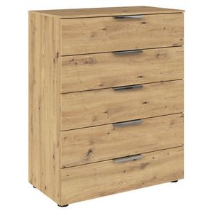 Rauch Möbel KOMODA, chrómová, dub artisan, 80/100/42 cm vyobraziť