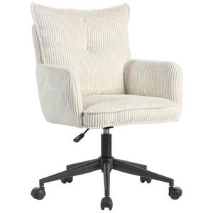 Carryhome OTOČNÁ STOLIČKA, kord, krémová, čierna vyobraziť