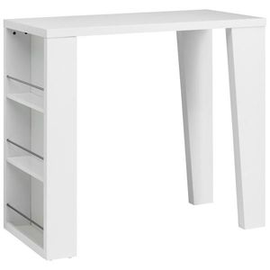 BAROVÝ STÔL, biela s vysokým leskom, 120/107/60 cm vyobraziť