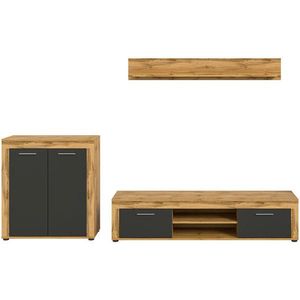 MID.YOU OBÝVACIA STENA antracitová, dub wotan vyobraziť