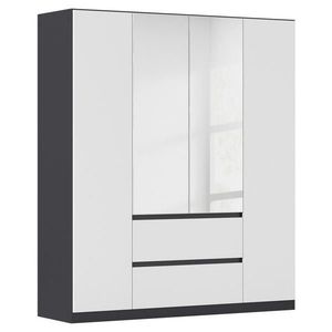 Rauch Möbel SKRIŇA S OTOČNÝMI DVERAMI, sivá, strieborná, biela, 181/210/54 cm vyobraziť