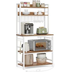 MID.YOU REGÁL, hnedá, biela, železo, 80/170/40 cm vyobraziť