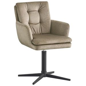 Novel STOLIČKA S PODRÚČKAMI, železo, tkaná textília, čierna, taupe vyobraziť