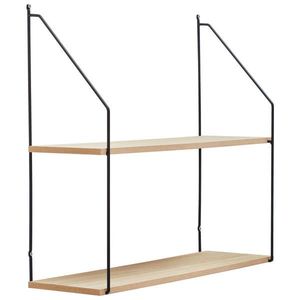 Landscape NÁSTENNÝ REGÁL, prírodná farba, čierna vyobraziť