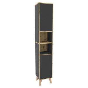 MID.YOU VYSOKÁ SKRINKA, sivá, dub artisan, sivá, dub artisan, 35/195/32, 5 cm vyobraziť