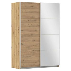 Rauch Möbel ŠAT. SKRIŇA S POSUV. DVERAMI, strieborná, dub artisan, 136/197/61 cm vyobraziť