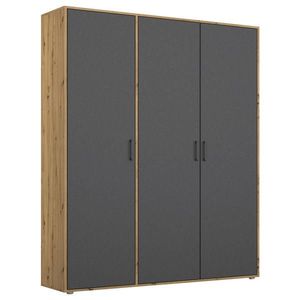 Rauch Möbel SKRIŇA S OTOČNÝMI DVERAMI, sivá, dub artisan, 140/194/53 cm vyobraziť