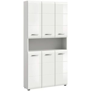 MID.YOU VYSOKÁ SKRINKA, biela s vysokým leskom, biela, 90/185/30 cm vyobraziť