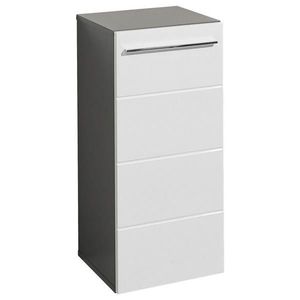 Xora SPODNÁ SKRINKA, biela s vysokým leskom, antracitová, 34/72/31 cm vyobraziť